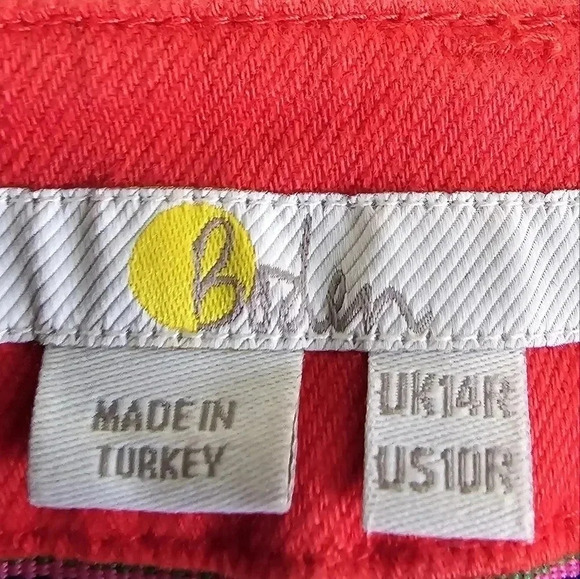 Boden orange jean mini skirt Size 10 - Picture 7 of 7